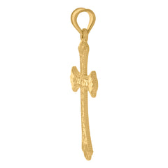10kt Two-tone Gold Womens Cubic-Zirconia Greek Key Fashion Ring