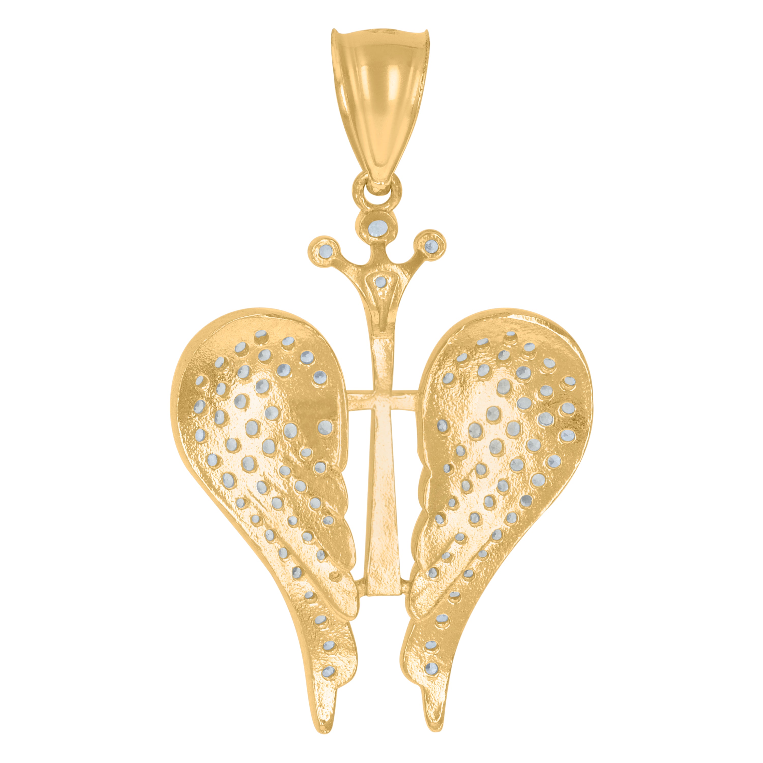 10kt Two-Tone Gold Mens Jesus Religious Charm Pendant