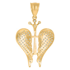 10kt Two-Tone Gold Mens Jesus Religious Charm Pendant