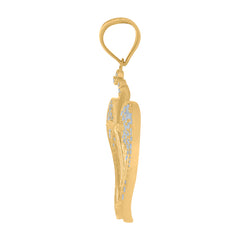 10kt Two-Tone Gold Mens Jesus Religious Charm Pendant
