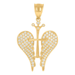 10kt Two-Tone Gold Mens Jesus Religious Charm Pendant