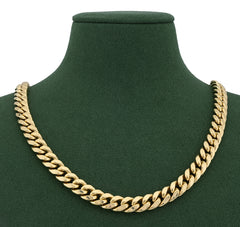 10k Yellow Gold Solid Miami Cuban Chain 8.5gms to 437.4gms Necklace 3.6MM to 16MM Lengths Available 16" to 30"