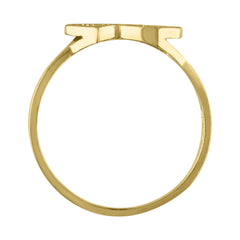 10kt Two-Tone Gold Mens Cubic Zirconia Square Head Fashion Ring
