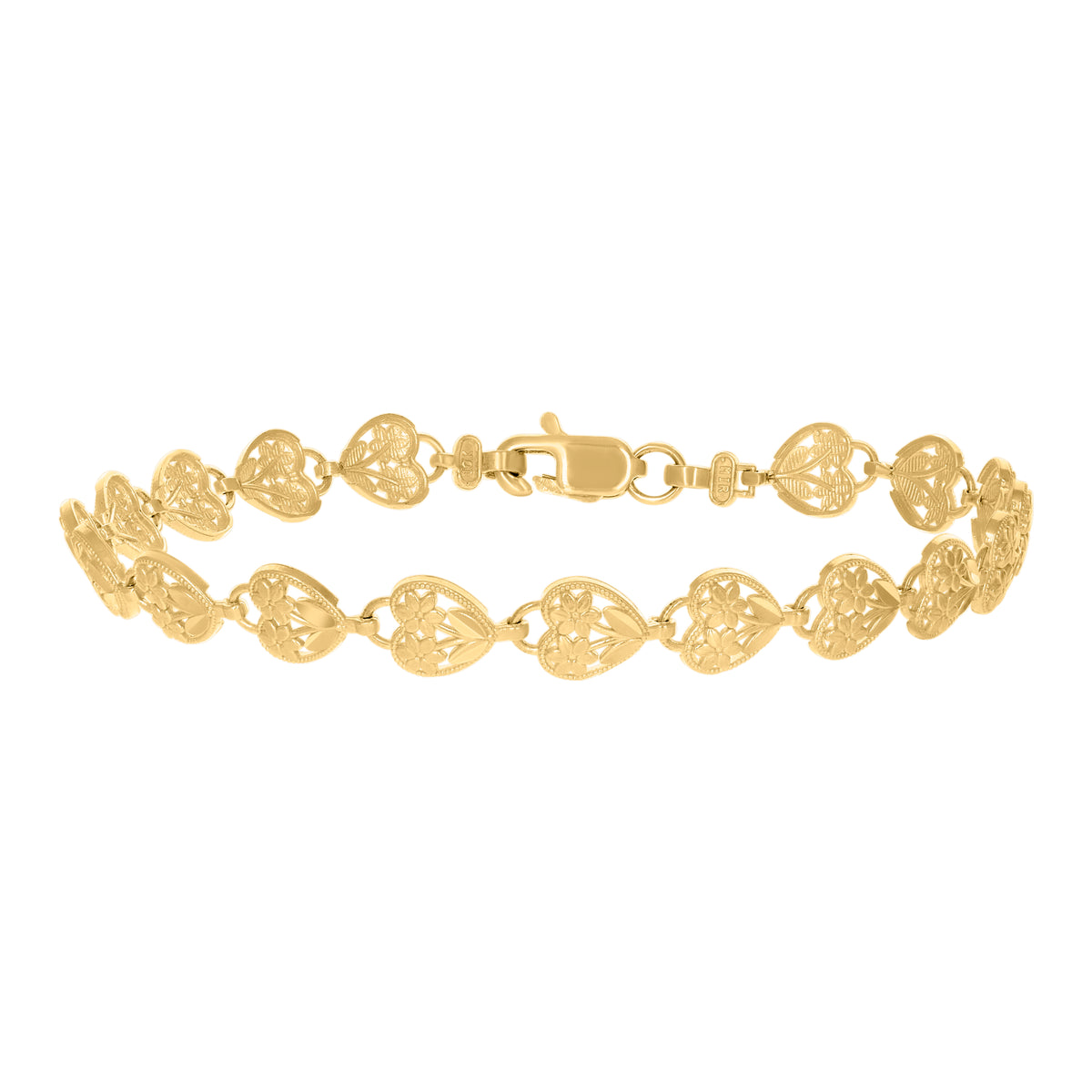 10kt Yellow Gold Womens Heart Charm Pendant