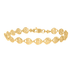 10kt Yellow Gold Womens Heart Charm Pendant