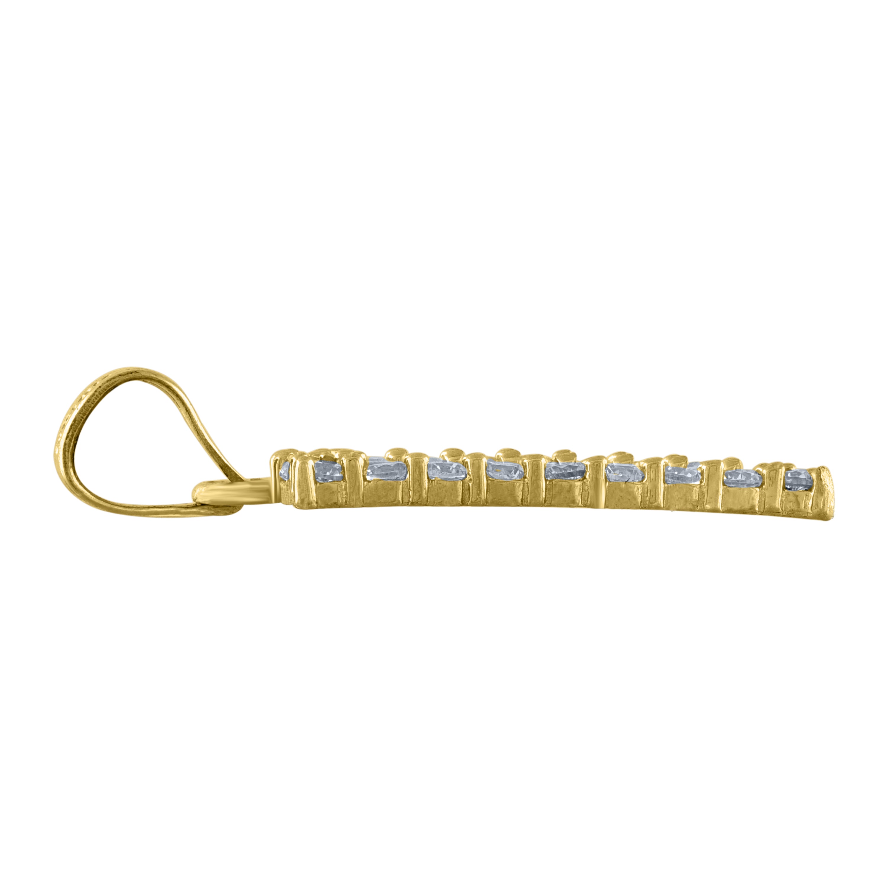 10kt Two-tone Gold Womens Cubic-Zirconia Fashion Link Bracelet Size 8 Inches
