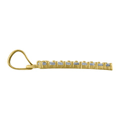 10kt Two-tone Gold Womens Cubic-Zirconia Fashion Link Bracelet Size 8 Inches