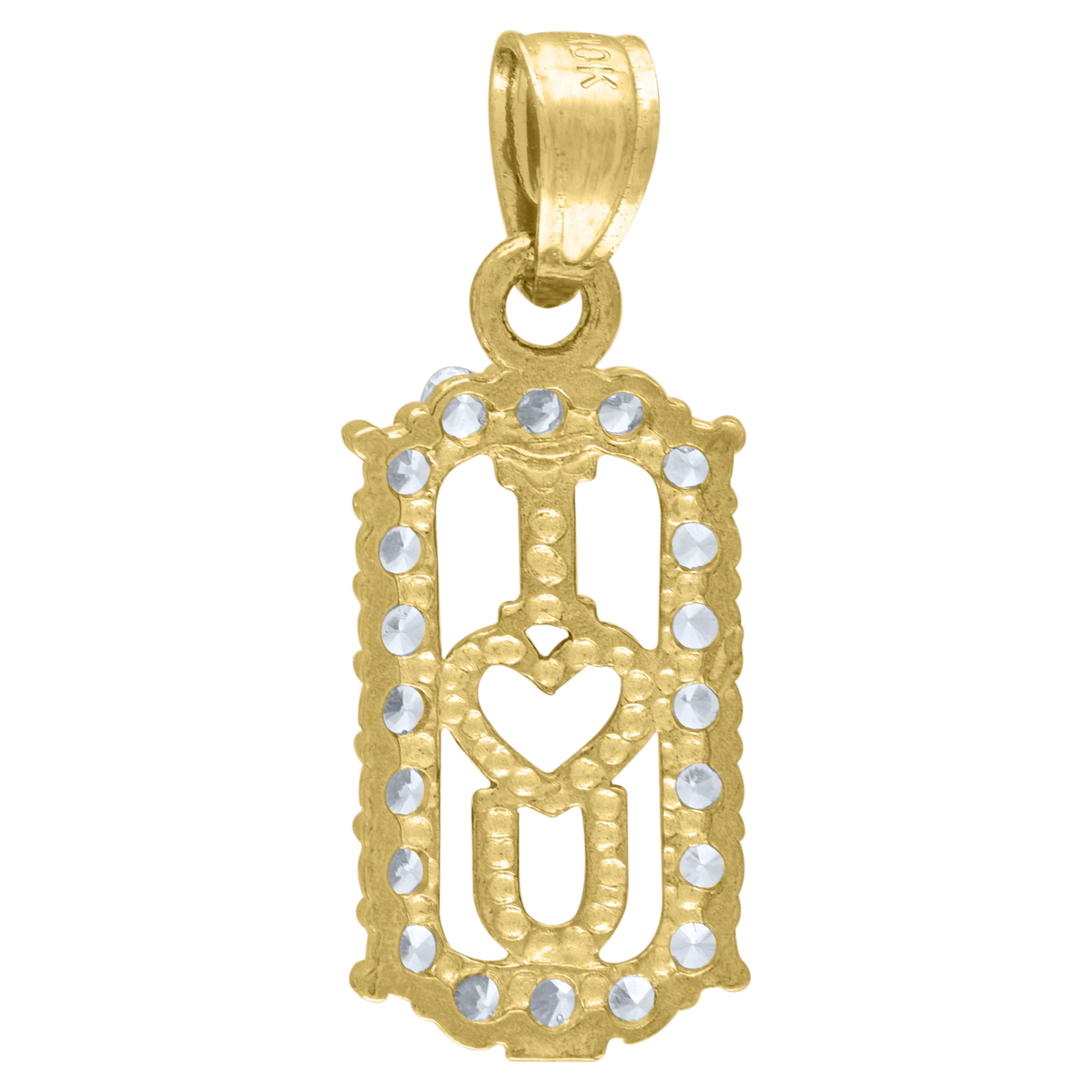 10kt Two-tone Gold Womens Cubic-Zirconia Fashion Link Bracelet Size 8 Inches