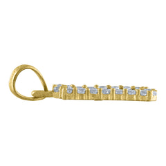 10kt Two-tone Gold Womens Cubic-Zirconia Fashion Link Bracelet Size 8 Inches