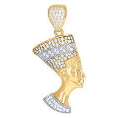 10kt Yellow Gold Mens Diamond-Cut Square Head Anchor Fashion Ring