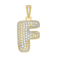 10kt Two-tone Gold Mens Princess-cut Round Cubic-Zirconia Filigree Cross Religious Charm Pendant