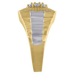 10kt Two-Tone Gold Diamond-Cut Saint Lazarus Religious Charm Pendant