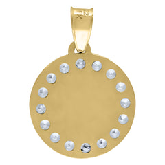 14Kt Yellow Gold Unisex Cz Dove Peace Symbol Charm Pendant