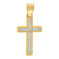 10kt Two-Tone Gold Unisex Cubic-Zirconia Textured Lady Of Guadalupe Religious Heart Charm Pendant