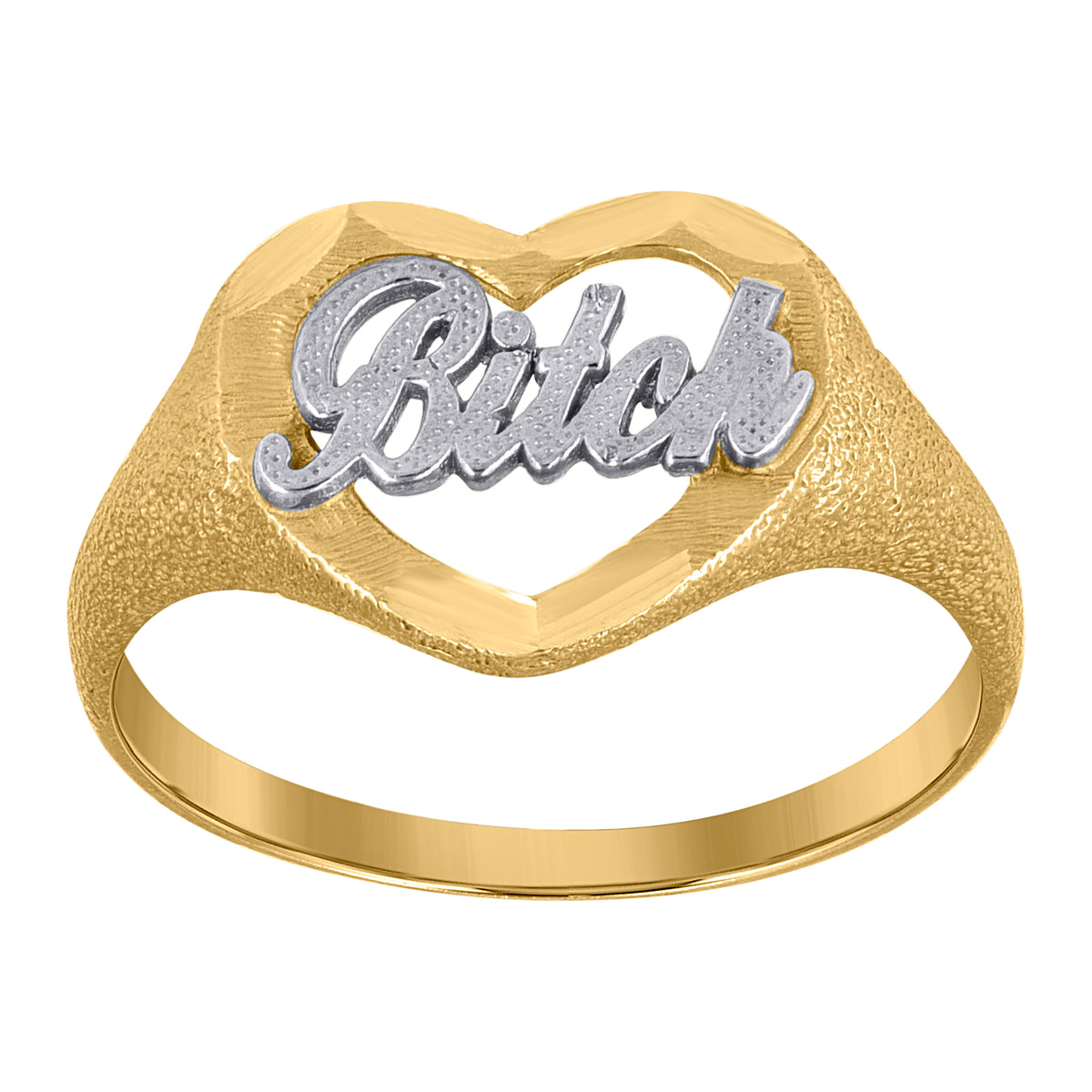 10kt Two-Tone Gold Mens Cubic Zirconia Jesus Face Religious Ring