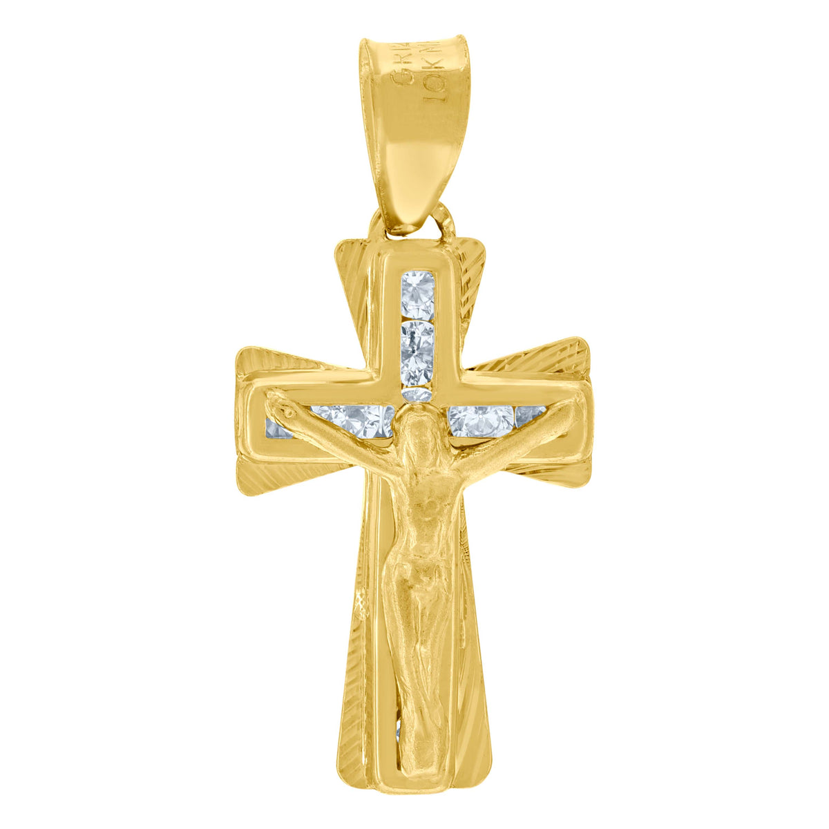 10kt Two-tone Gold Womens Cubic-Zirconia Heart Charm Pendant