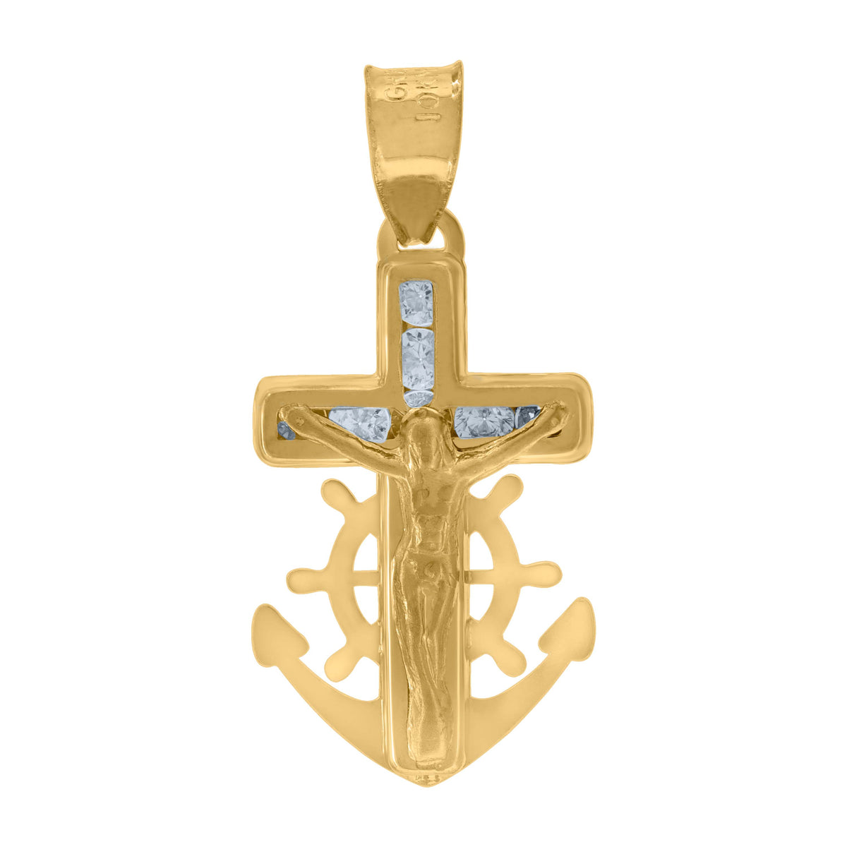 10kt Two-Tone Gold Mens Women Textured Last Supper Religious Charm Pendant