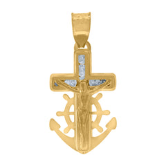 10kt Two-Tone Gold Mens Women Textured Last Supper Religious Charm Pendant
