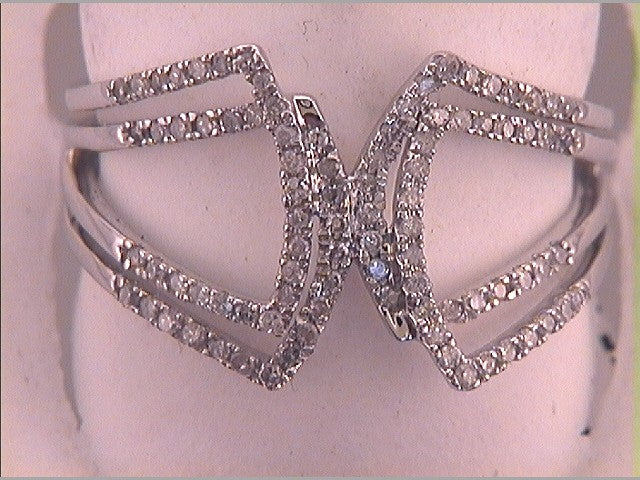 10K White Gold 1/4 Ct-Natural Diamond Fashion Band 2.77 Gram