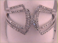 10K White Gold 1/4 Ct-Natural Diamond Fashion Band 2.77 Gram