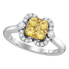 7/8CTW-DIA FASHION BRIDAL YELLOW RING