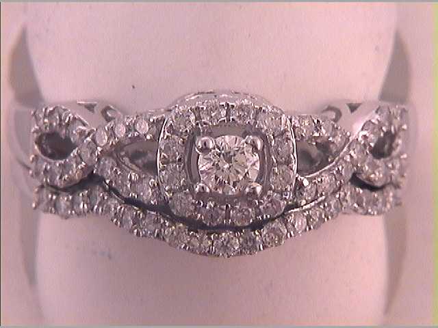 3/4CTW-DIA 1/8CT-CRD BRIDAL SET