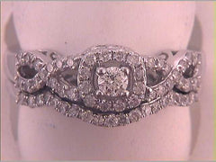 3/4CTW-DIA 1/8CT-CRD BRIDAL SET