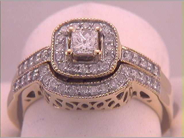 3/4CTW-DIA 1/4CT-CPR BRIDAL SET