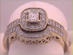 3/4CTW-DIA 1/4CT-CPR BRIDAL SET