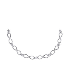 10kt White Gold Womens Round Diamond Fashion Bracelet 1/4 Cttw