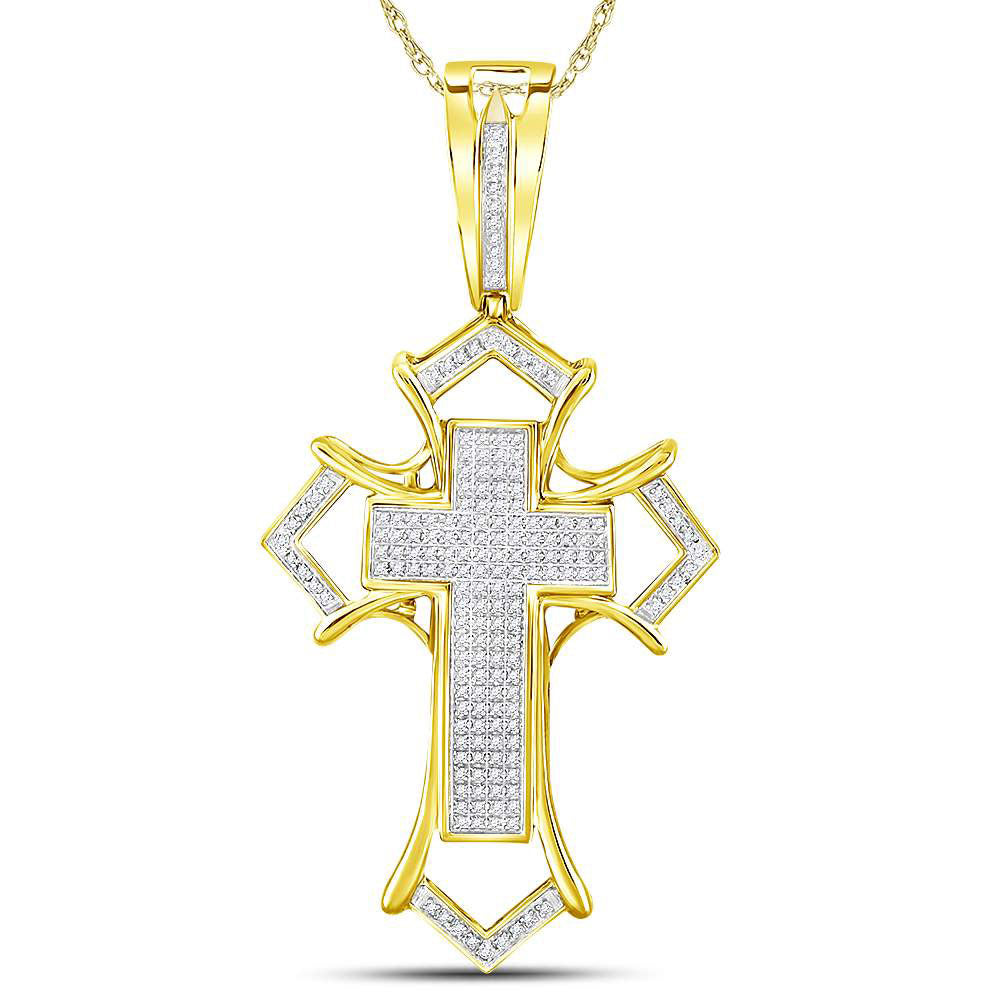 1/2CT-DIA MICRO-PAVE MENS CHARM