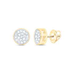 10K Yellow Gold 1/6 Ct-Natural Diamond Earring 1.19 Gram