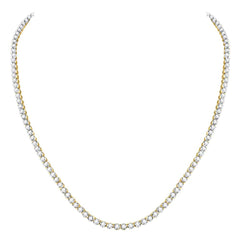 10K Yellow Gold 9 CTW-Natural Diamond Mens Solitaire Chain (20 Inch ) 24.39 Gram