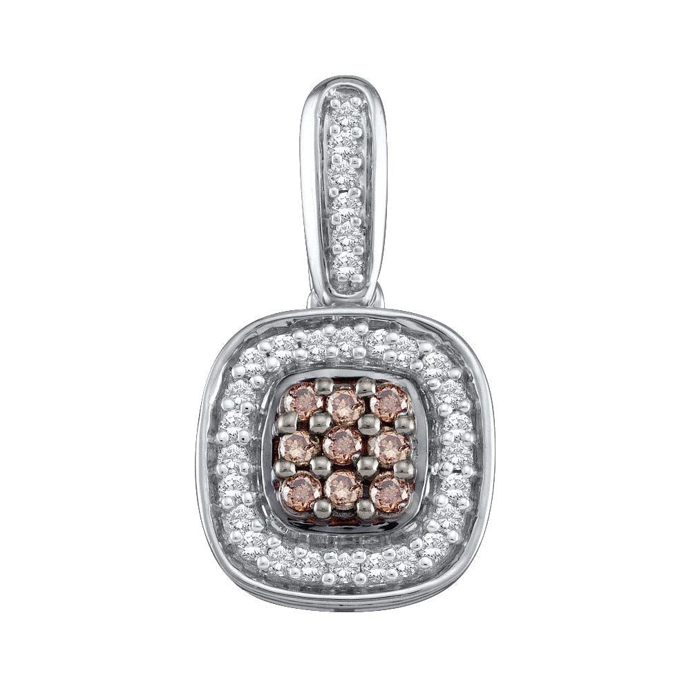 1/4CTW-DIA FASHION BROWN PENDANT
