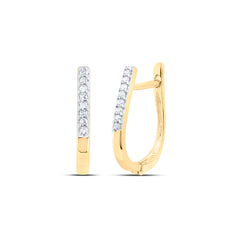 1/20CTW-DIA P3 GIFT HOOPS EARRING