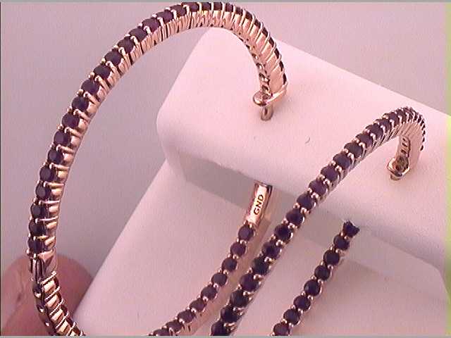 2  7/8CTW-DIA RUBY HOOPS