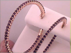 2  7/8CTW-DIA RUBY HOOPS