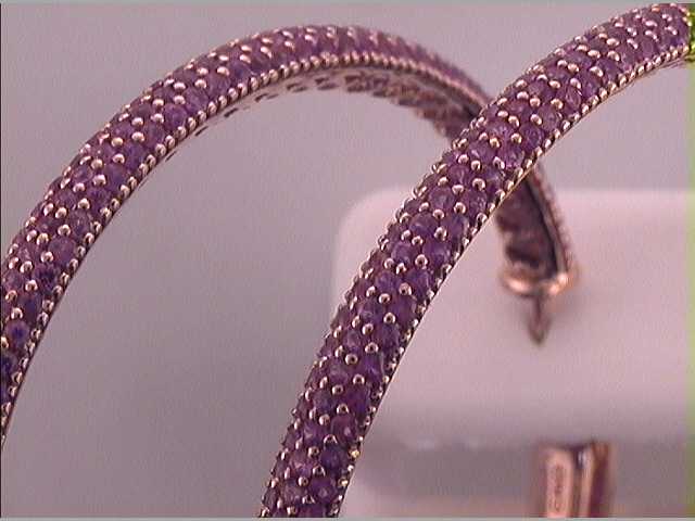 8.80CTW-DIA PINK SAPPHIRE HOOPS