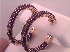 3  Cttw-DIA RUBY HOOPS