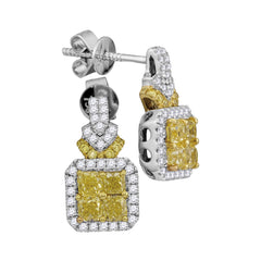 1 3/8CTW-DIA FASHION YELLOW EARRINGS