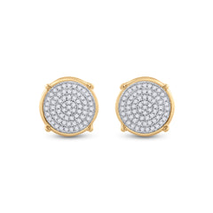 1/4CT-DIA MICRO-PAVE MENS EARRINGS