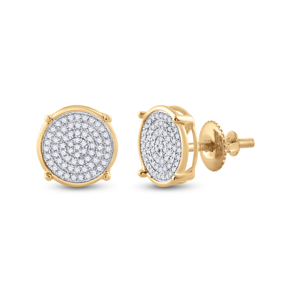 1/4CT-DIA MICRO-PAVE MENS EARRINGS