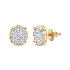 1/4CT-DIA MICRO-PAVE MENS EARRINGS