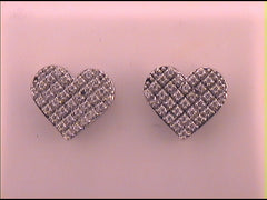 1/5CT-DIA MICRO-PAVE GIFT HEART  EARRING
