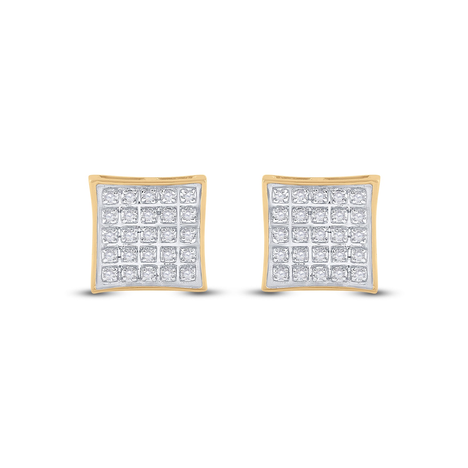 1/6CT-DIA P3 MICRO-PAVE SQUARE EARRING