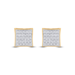 1/6CT-DIA P3 MICRO-PAVE SQUARE EARRING