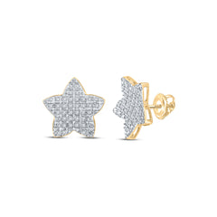 1/5 CT-DIA P3 MICR-PAVE STAR EARRING