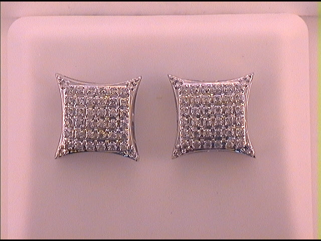1/5CT-DIA MICRO-PAVE SQUARE EARRING