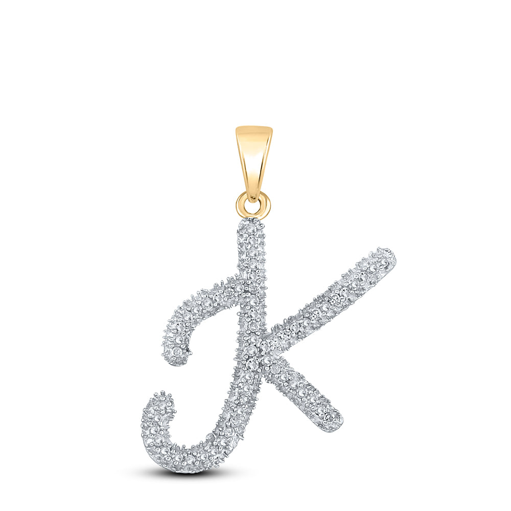 1/6CTW-DIA P3 GIFT INITIAL-K" PENDANT"