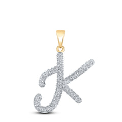 1/6CTW-DIA P3 GIFT INITIAL-K" PENDANT"